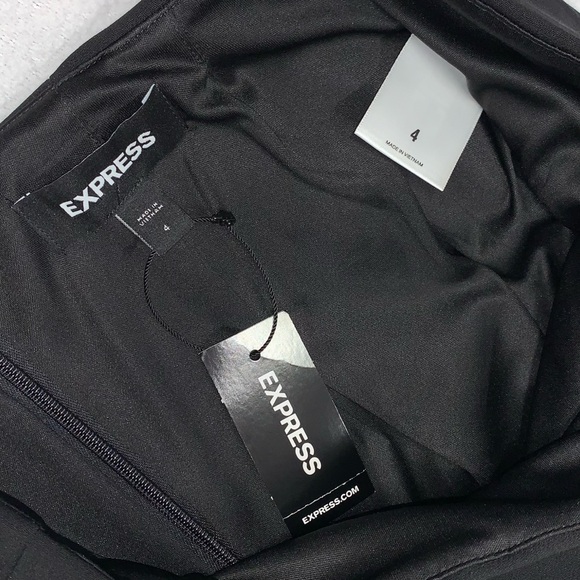 Express NWT Black Slightly Stretchy Lined Pencil Skirt sz 4 - Picture 7 of 9